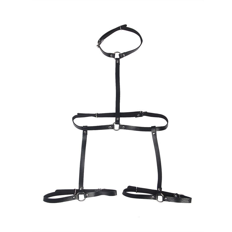 Subblime Fetish Leather Body Harness - 4