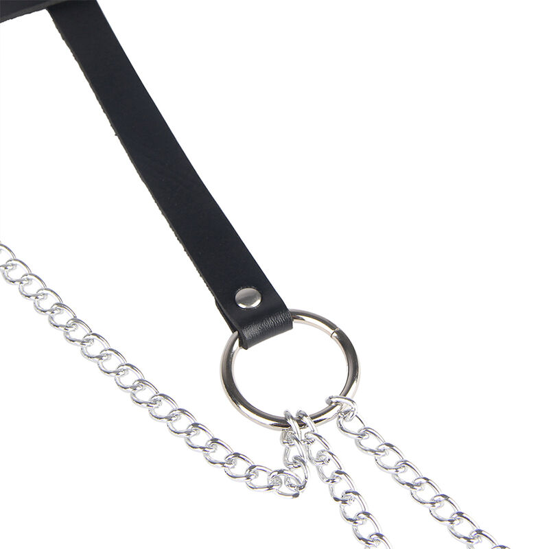 Subblime Fetish Leather Ring Chainbelt - 5