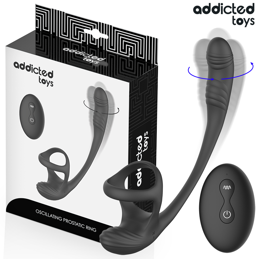 Addicted Toys Anal Plug With Vibration And 360 Waving And Testicle Stimulator