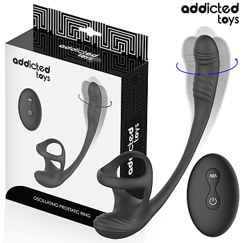 Addicted Toys Anal Plug With Vibration And 360 Waving And Testicle Stimulator