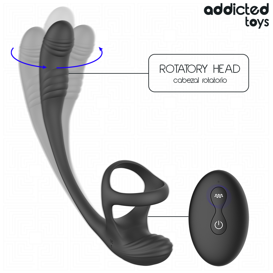 Addicted Toys Anal Plug With Vibration And 360 Waving And Testicle Stimulator - 2