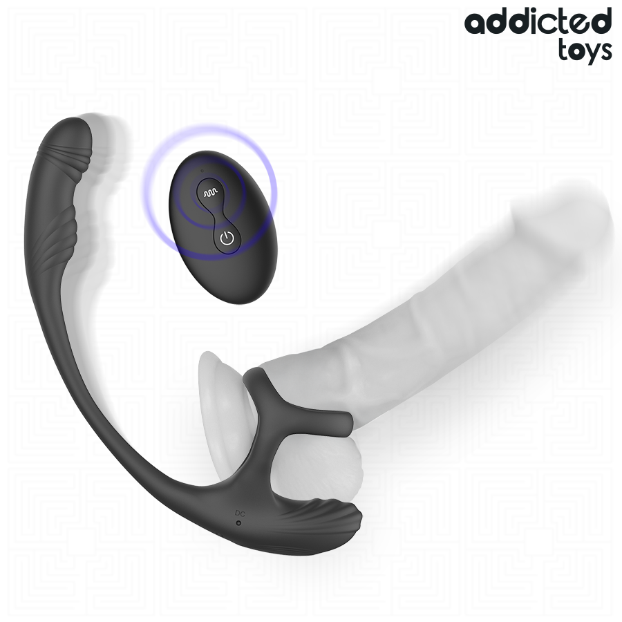 Addicted Toys Anal Plug With Vibration And 360 Waving And Testicle Stimulator - 3