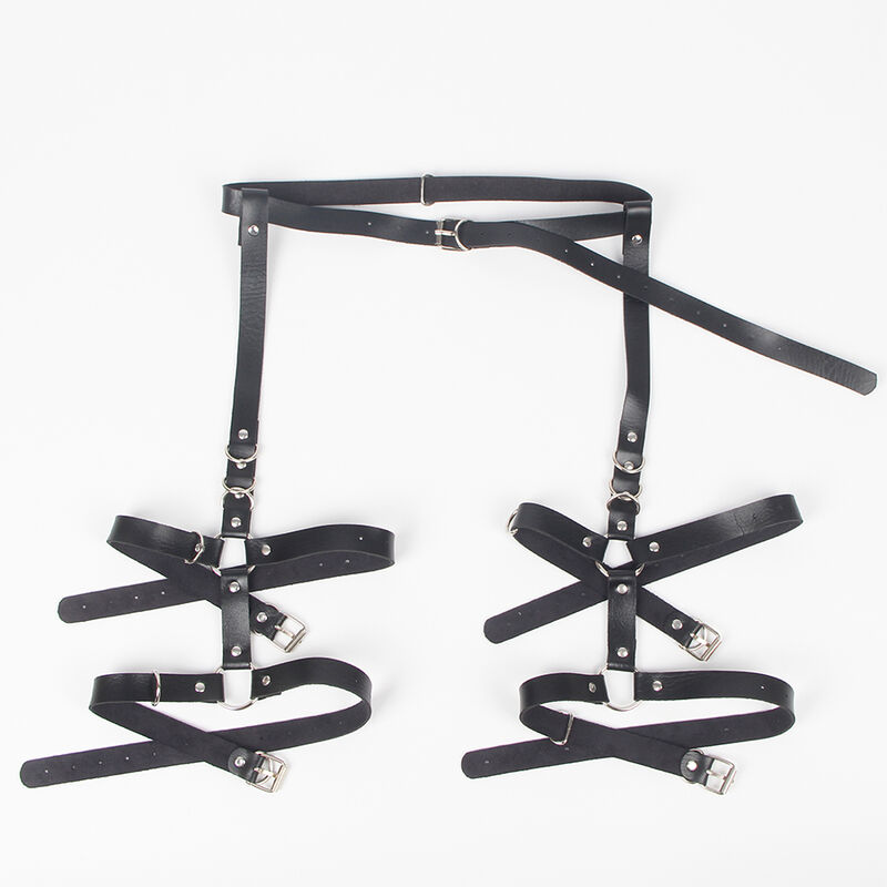 Subblime Fetish Garter Harness With Rings - 4