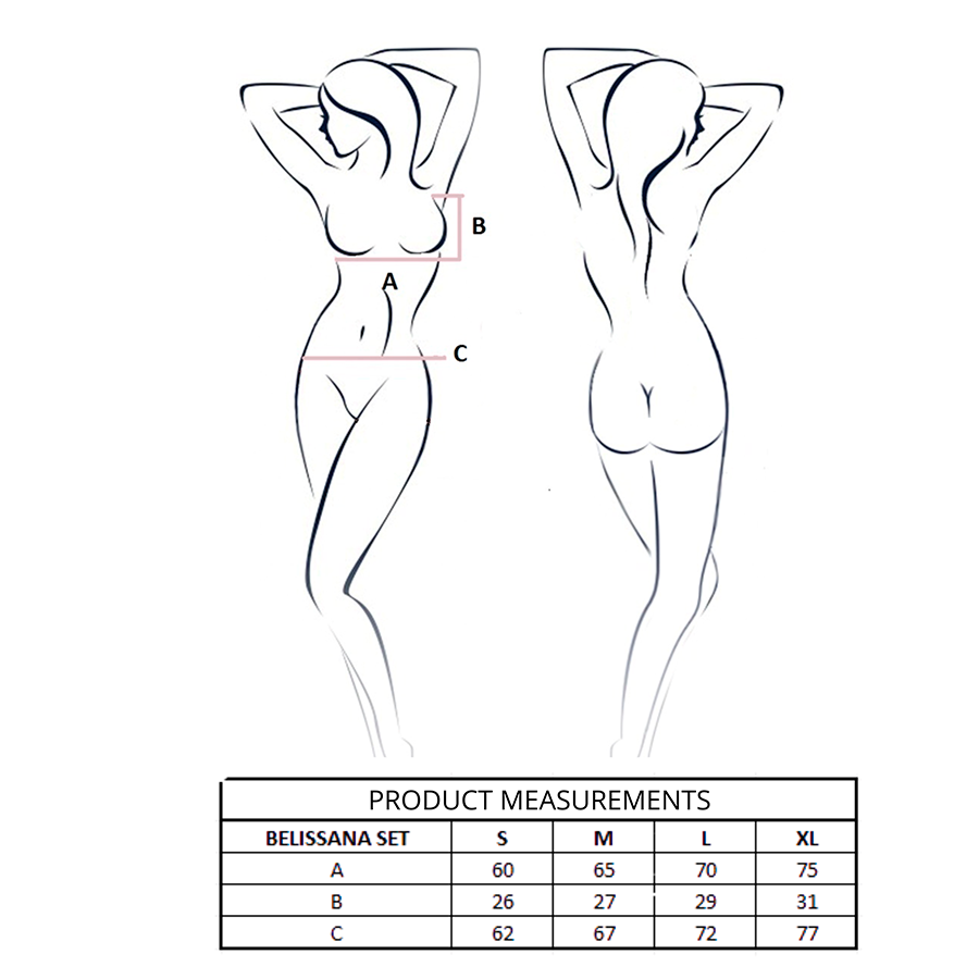 Passion Belissana Bra Thong Set Burgundy - 4