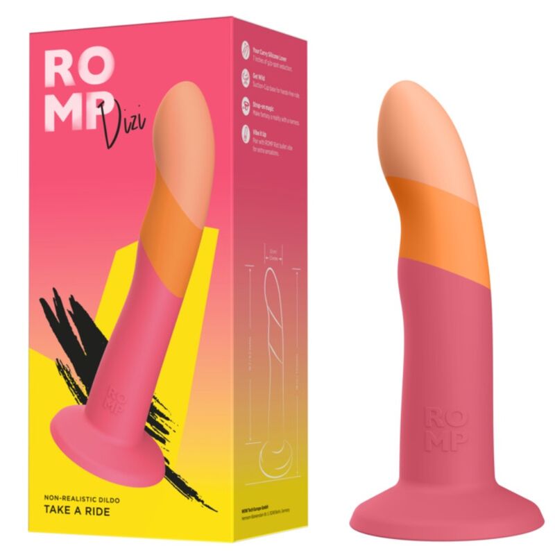 Romp Dizi Silicone Dildo With Suction Cup Tricolor 18 CM - 4