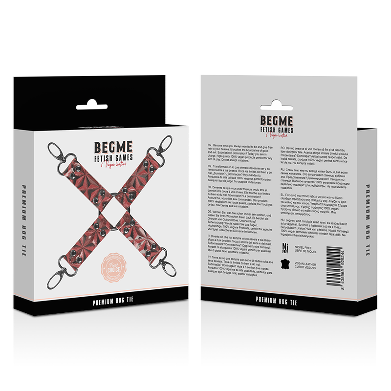 Begme Red Edition Premium Vegan Leather Hog Tie - 5