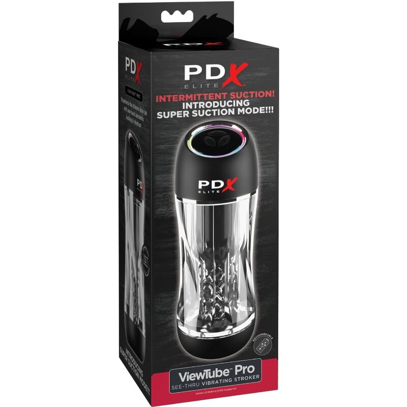Pdx Elite Stroker Viewtube Pro Vibrator Transparent - 3