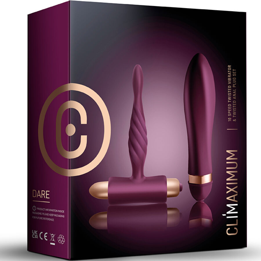 Climaximum Dare Kit Twisted Vibrator Anal Plug Beginner - 4