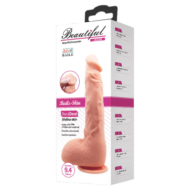 Baile Vibrators Realistic Dildo Jason Natural 24 CM - 4