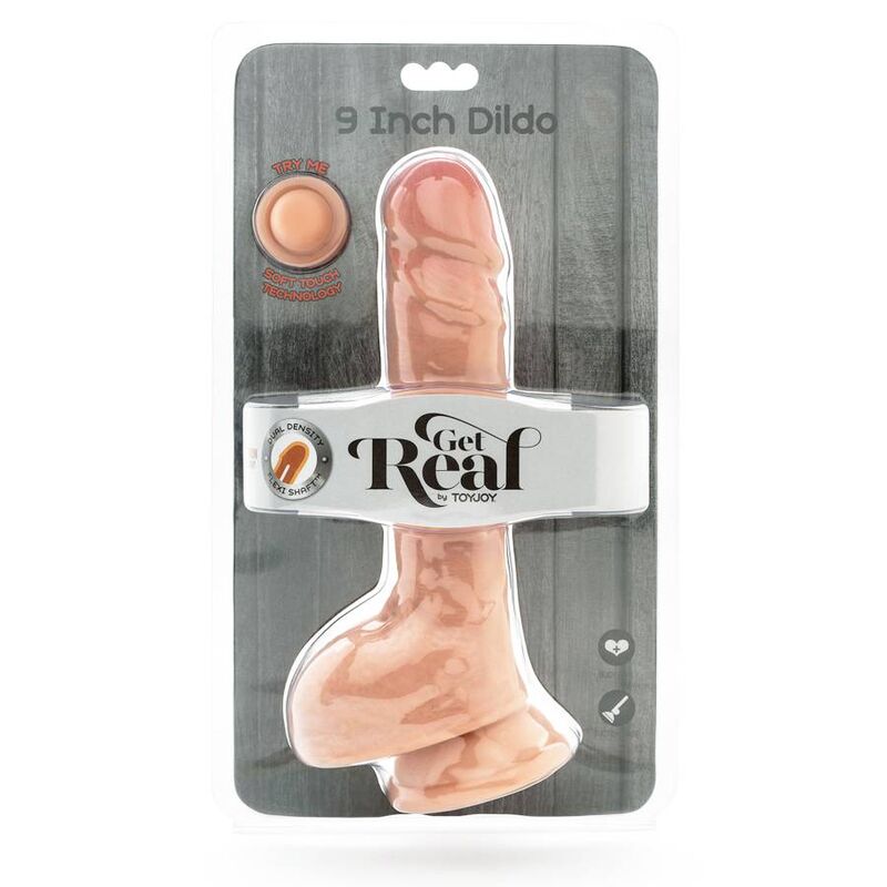Get Real Dual Density Dildo 25 5 Cm Balls Skin - 3