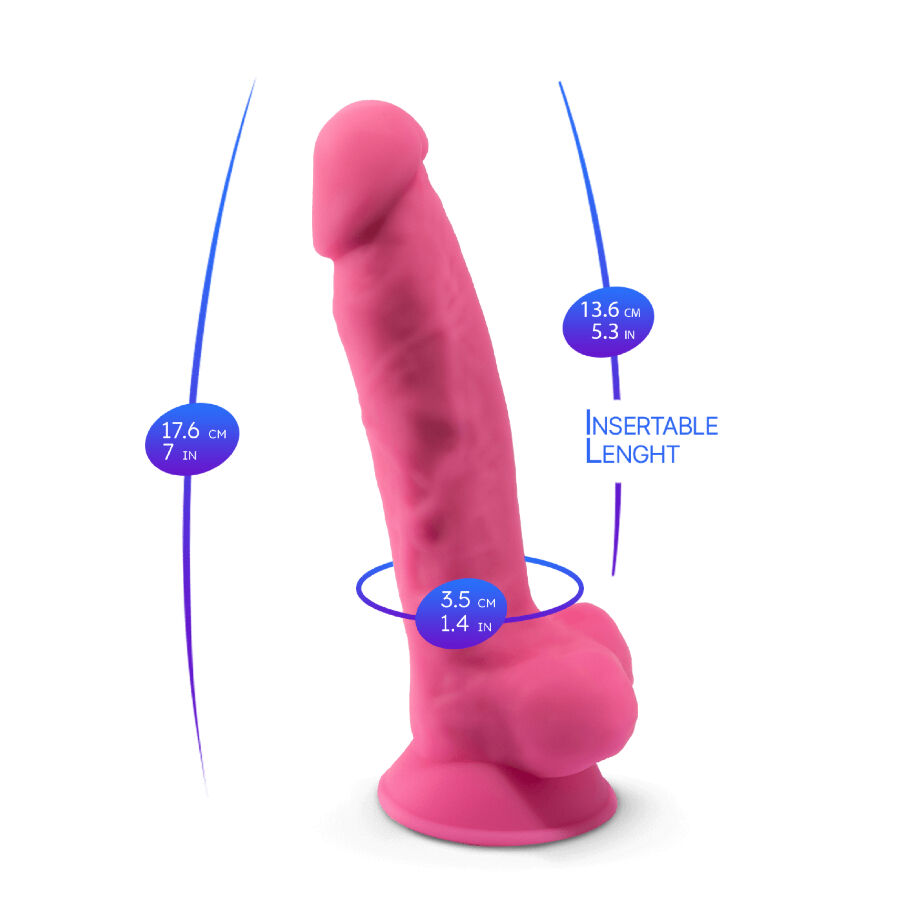 Silexd Realistic Penis Premium Silicone Silexpan Fluorescent 17 5 CM - 5