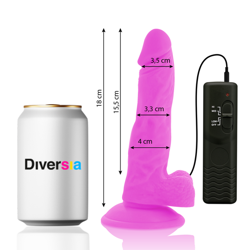Diversia Flexible Vibrating Dildo 18 cm - 3
