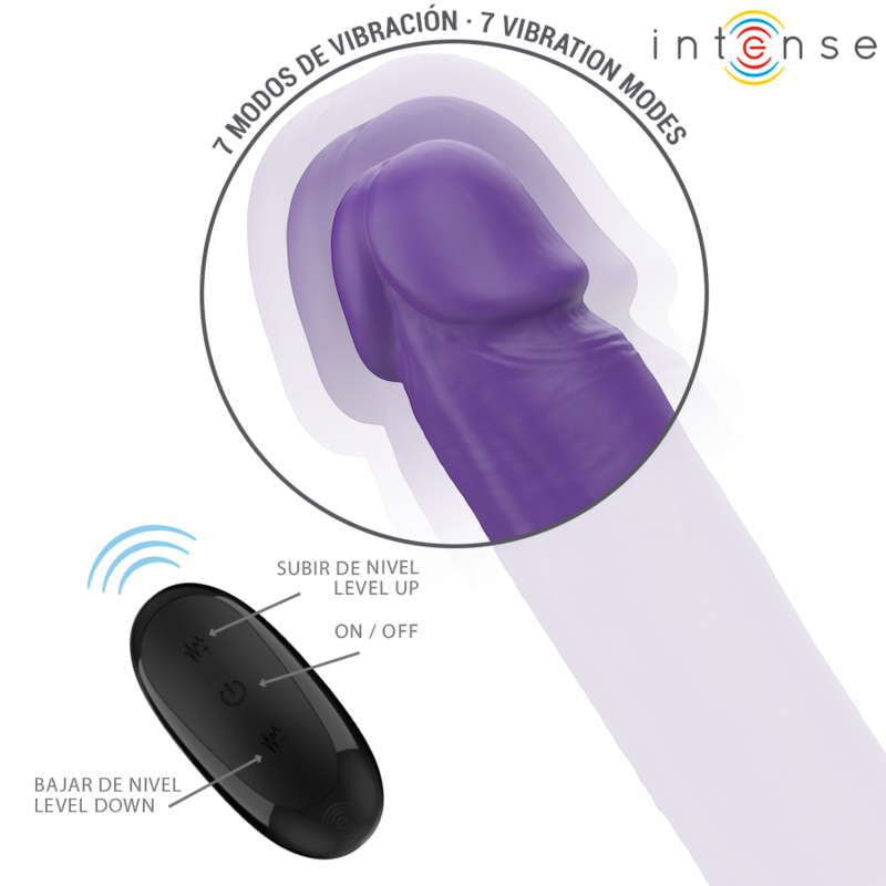 Intense Remote Control Gunter Dildo Double Vibrator 40 CM Remote Control - 3