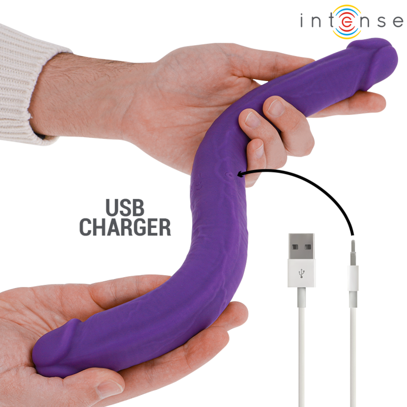 Intense Remote Control Gunter Dildo Double Vibrator 40 CM Remote Control - 4
