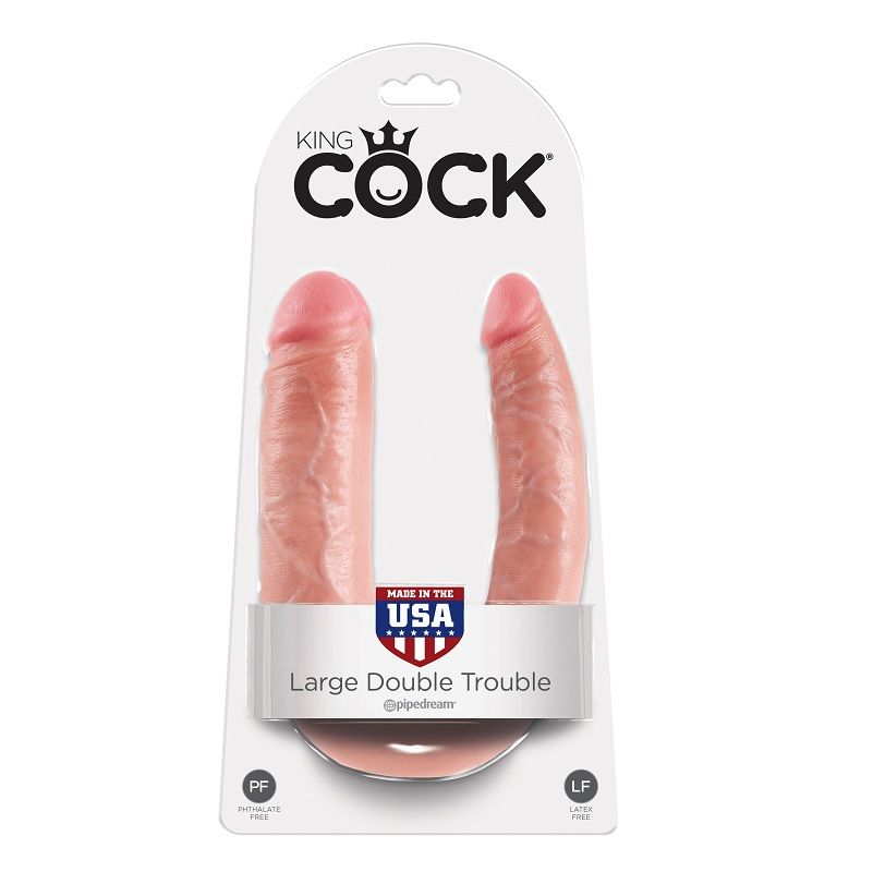 King Cock U Shaped Large Double Trouble 17 8 CM - 2