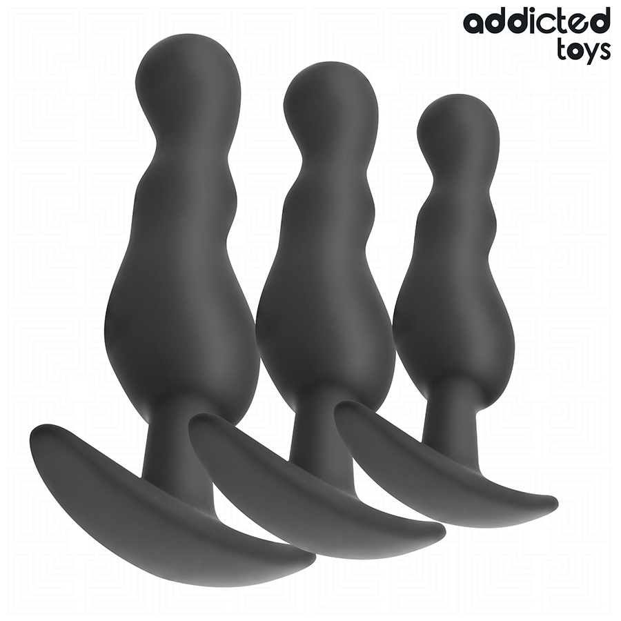 Addicted Toys OF 3 Anal Plug Silicone Set
