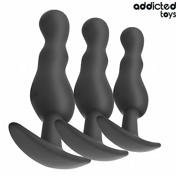 Addicted Toys OF 3 Anal Plug Silicone Set