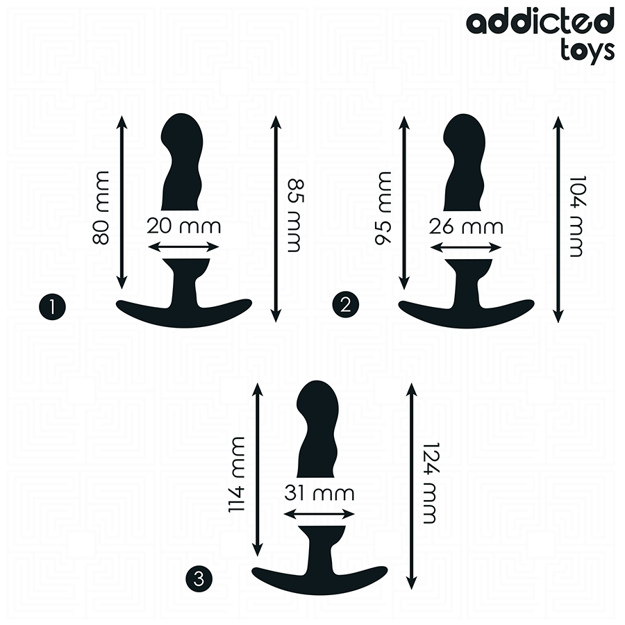 Addicted Toys OF 3 Anal Plug Silicone Set - 4