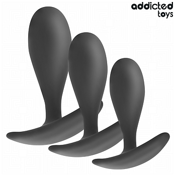 Addicted Toys OF 3 Anal Plug Silicone Set