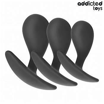 Addicted Toys OF 3 Anal Plug Silicone Set