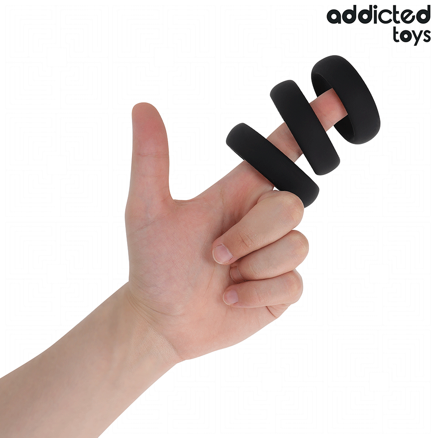 Addicted Toys OF Flat Silicone Rings Set - 3