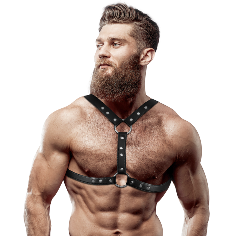 Fetish Submissive Attitude Leather Chest Harness With Studs