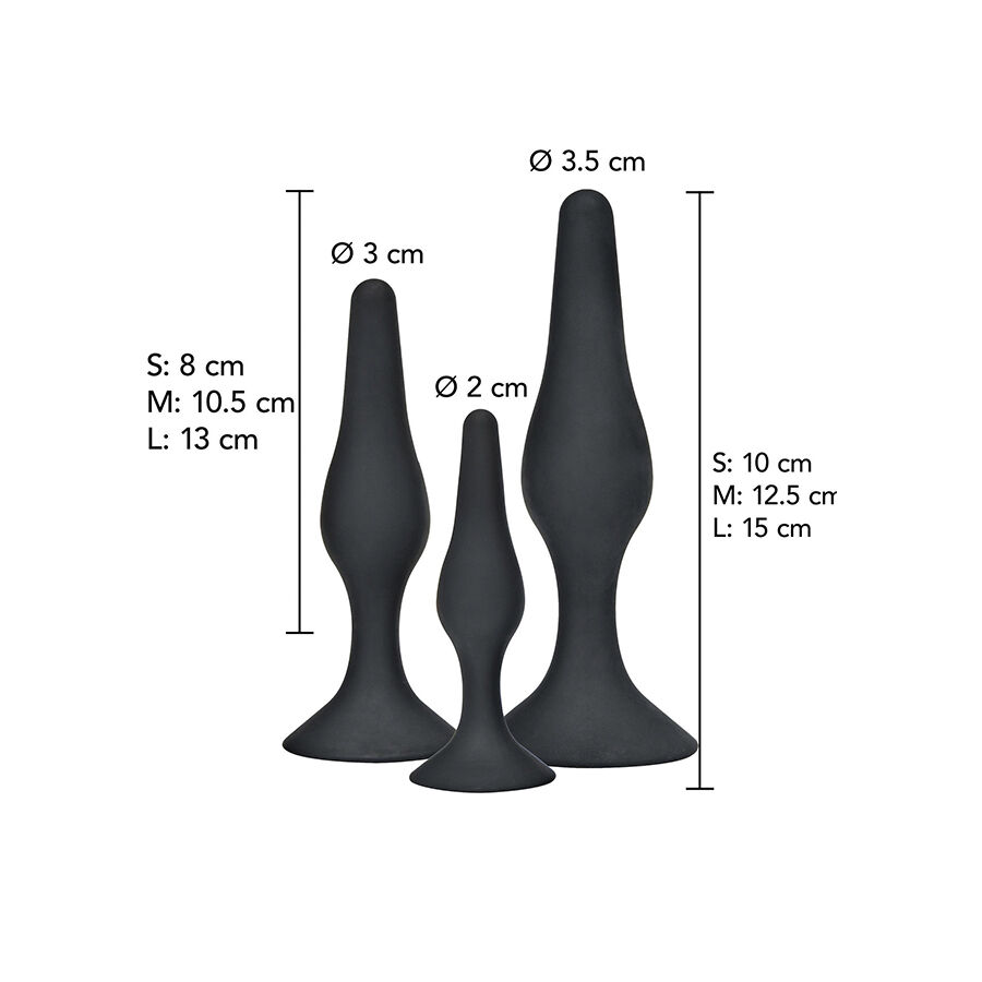 Toyjoy Anal Play Curvy Companions Anal Plug 3 Pieces - 2