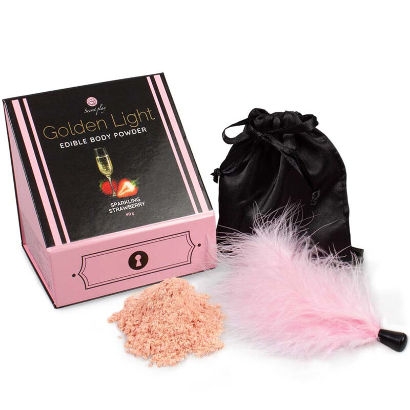 Secretplay Light Kit Sparkling Strawberry Edible Powder Feather
