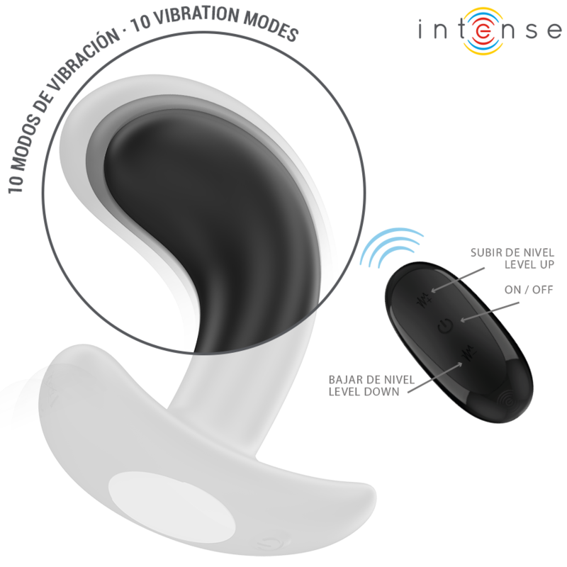 Intense Anal Toys Chandler Anal Plug 10 Vibrations Remote Control - 5