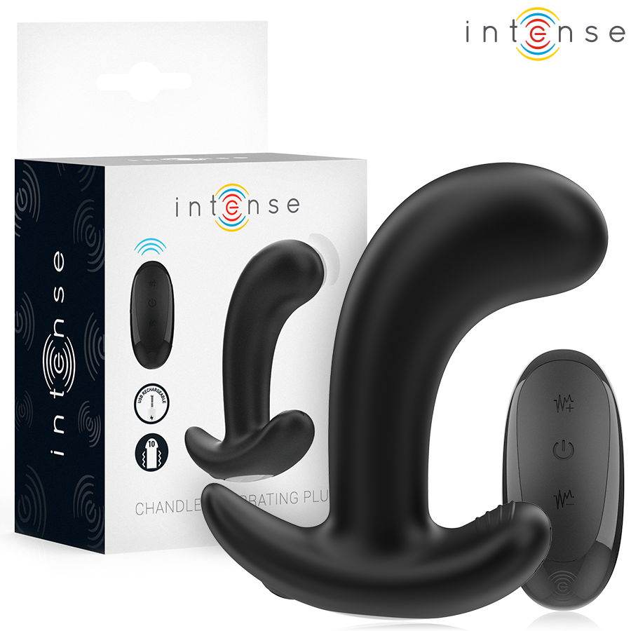 Intense Anal Toys Chandler Anal Plug 10 Vibrations Remote Control