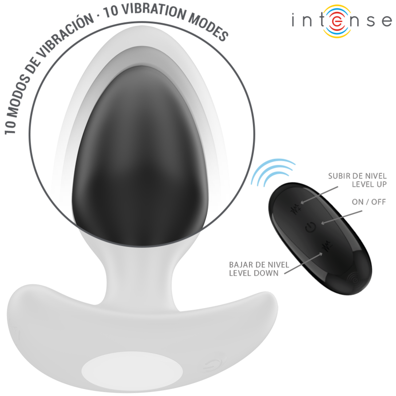 Intense Anal Toys Joey Anal Plug 10 Vibrations Remote Control - 5