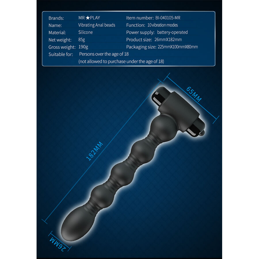Mr Play Vibrating Anal Plug Massager - 5