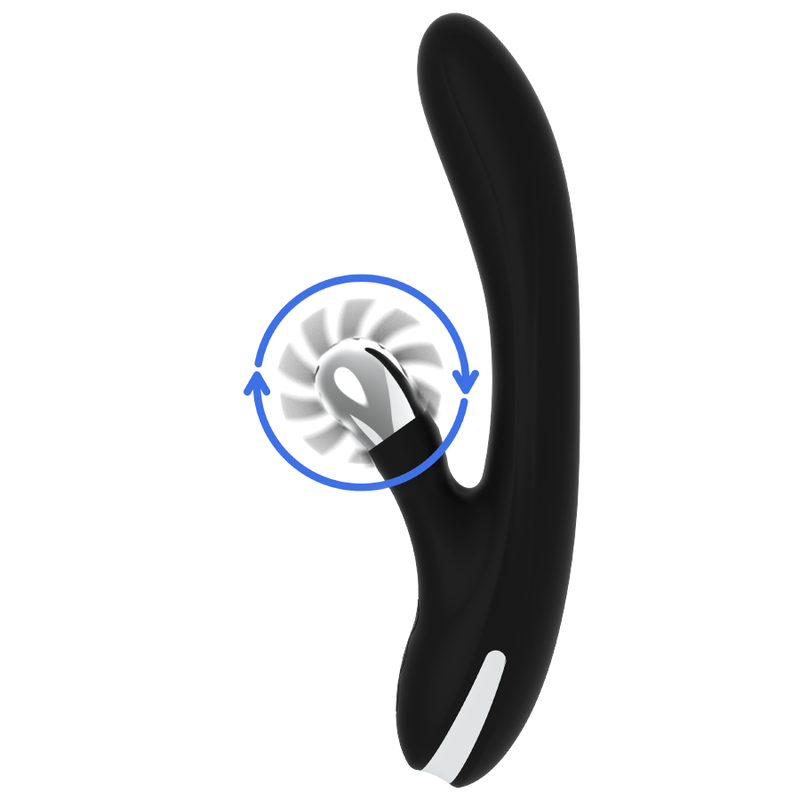Black Silver Bunny Johnny Vibrating Vibe - 4