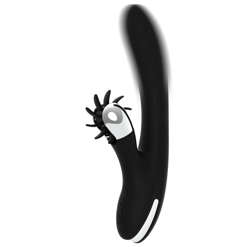 Black Silver Bunny Johnny Vibrating Vibe - 3