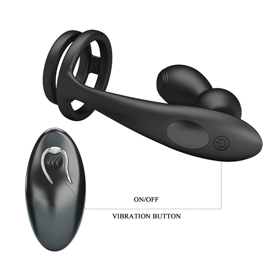 Mr Play Vibrating Anal Plug With Penis Ring Remote Control - 5