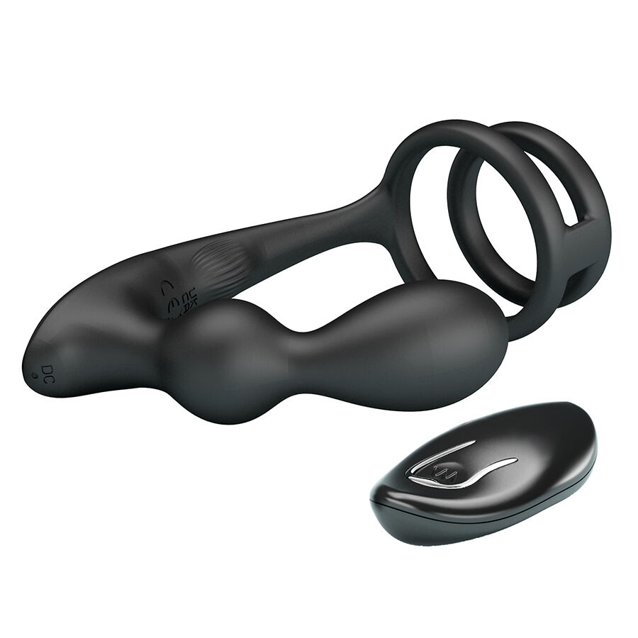 Mr Play Vibrating Anal Plug With Penis Ring Remote Control - 3