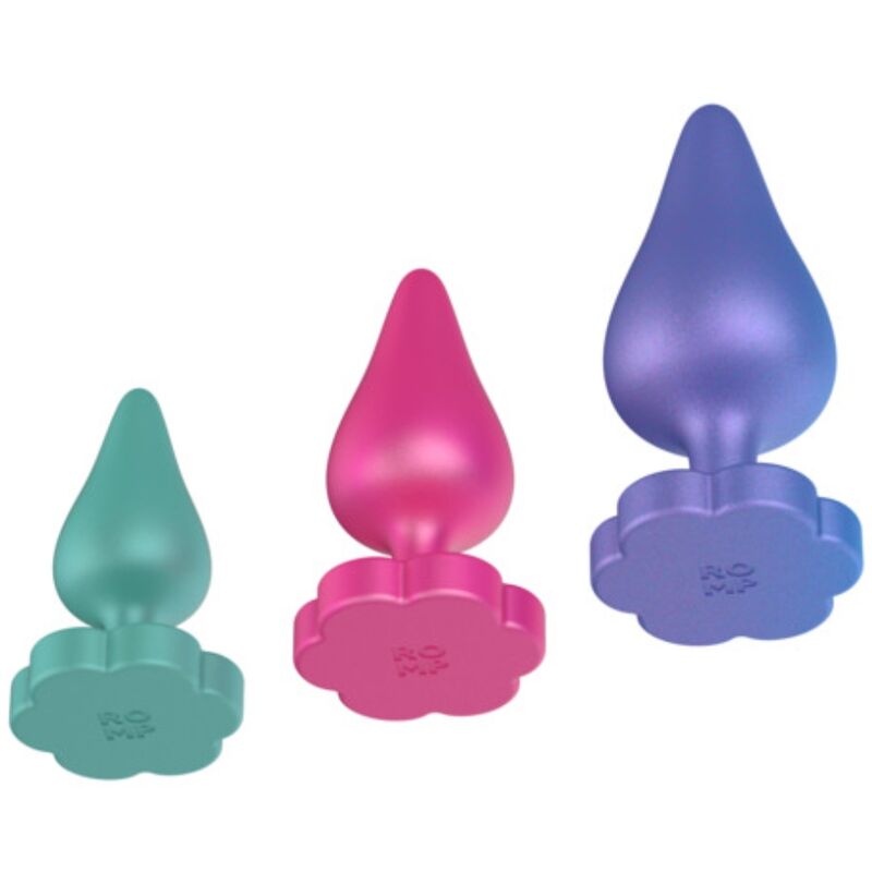 Romp Luster Anal Training Kit With Flower Shaped Base - 5