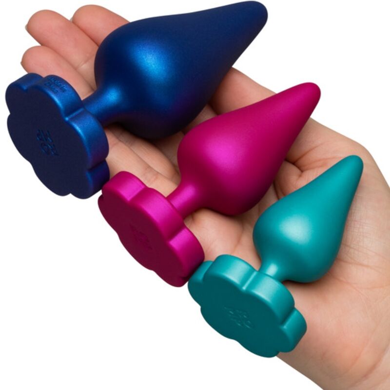 Romp Luster Anal Training Kit With Flower Shaped Base - 2