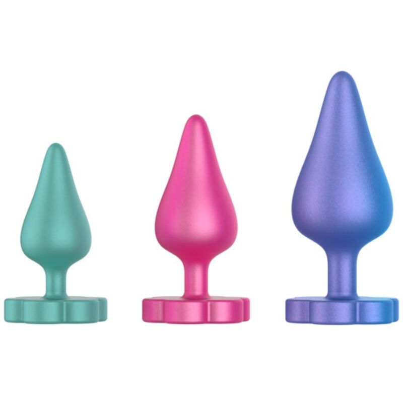 Romp Luster Anal Training Kit With Flower Shaped Base - 4