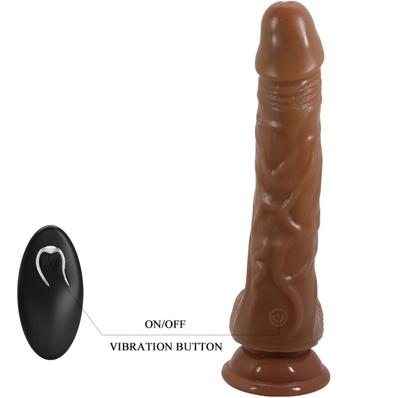 Baile Dildos Bodach Realistic Vibrator With Remote Control Suction Cup - 3