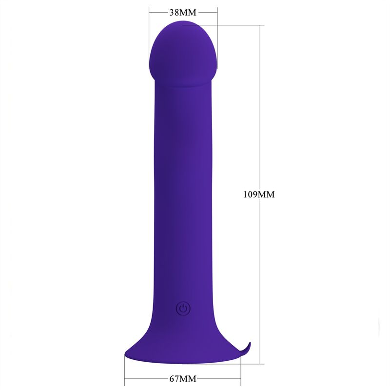 High Tech Pretty Love Murray Youth Vibrating Dildo Rechargeable Violet - 4