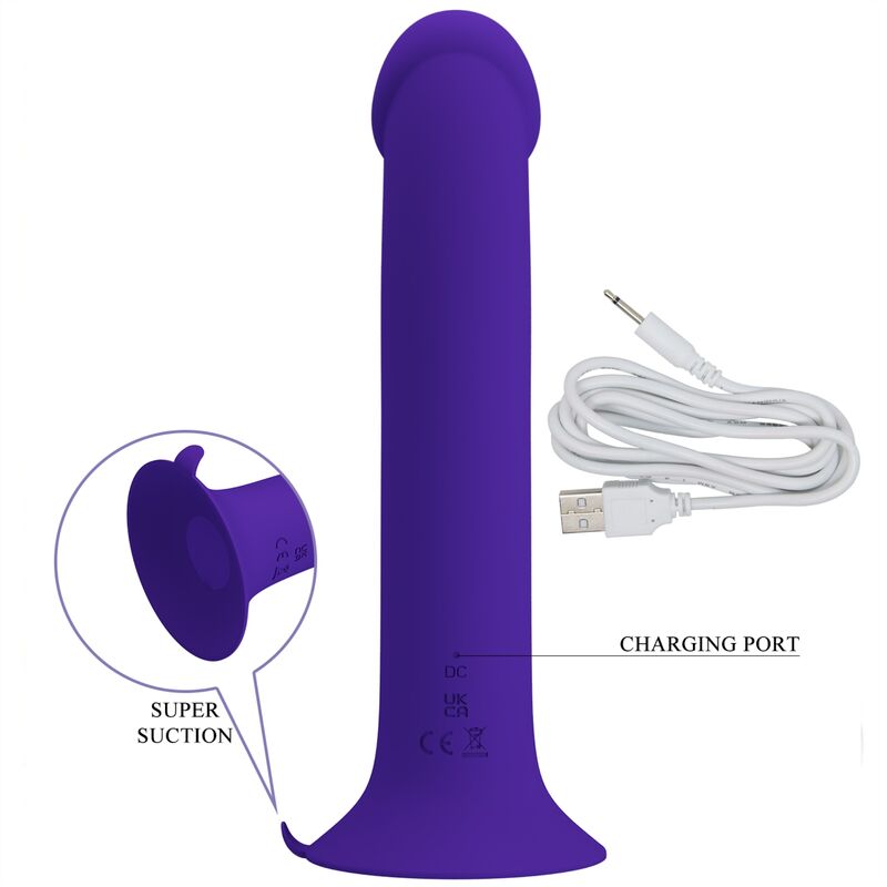 High Tech Pretty Love Murray Youth Vibrating Dildo Rechargeable Violet - 5