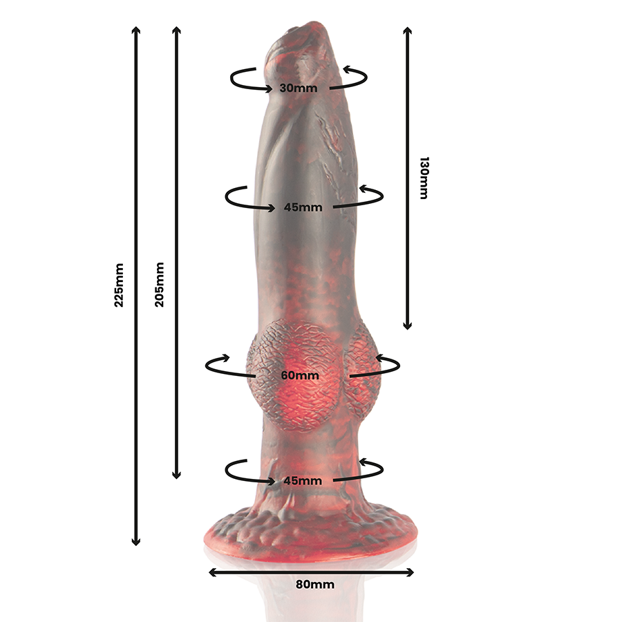 Epic Prometheus Dildo Titan IN Flames Rechargeable Remote Control - 3