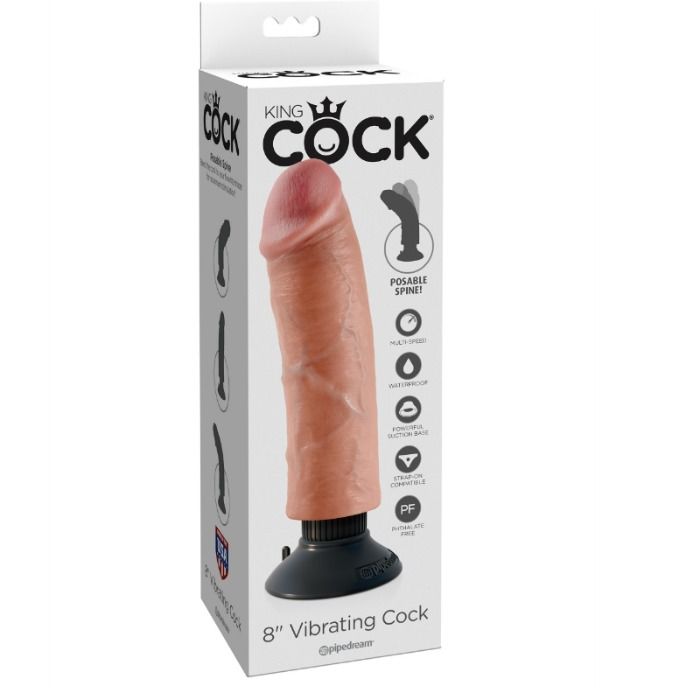 King Cock 20 32 CM Vibrating Cock - 2