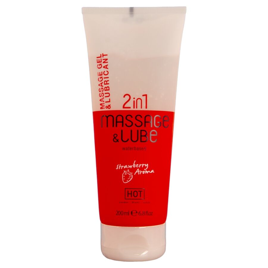 Hot Massage Glide Gel 2In1 Strawberry 200 Ml