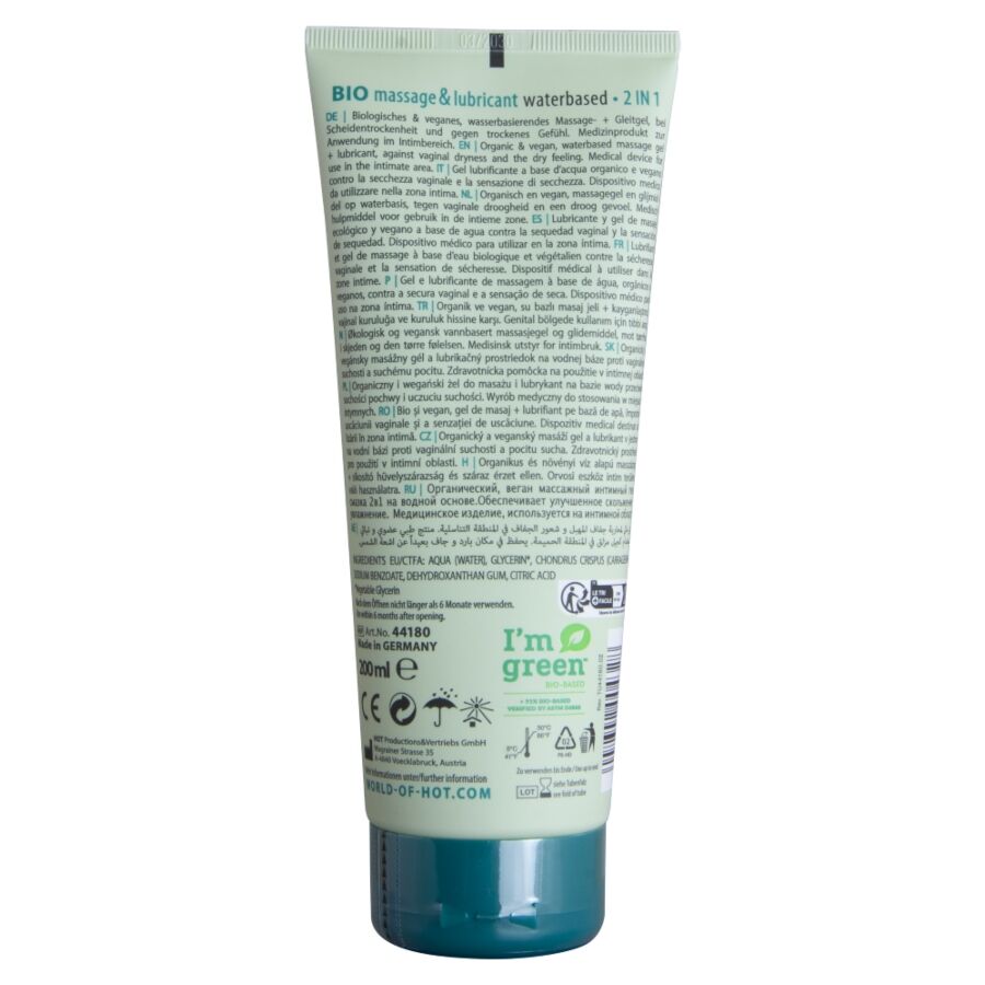 Hot Bio Massage Lubricant Waterbased In 1 200 Ml - 2