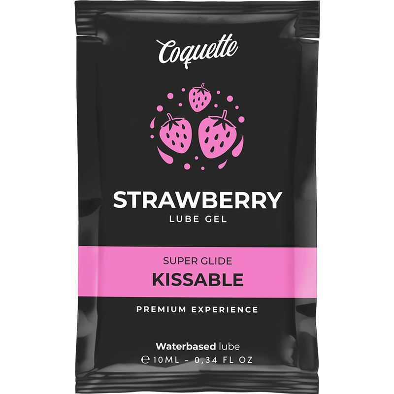 Coquette Cosmetics Coquette Chic Desire Strawberry Water Based Kissable Lubricant Pocket 10 Ml