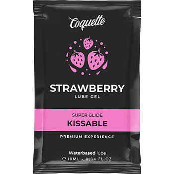 Coquette Cosmetics Coquette Chic Desire Strawberry Water Based Kissable Lubricant Pocket 10 Ml