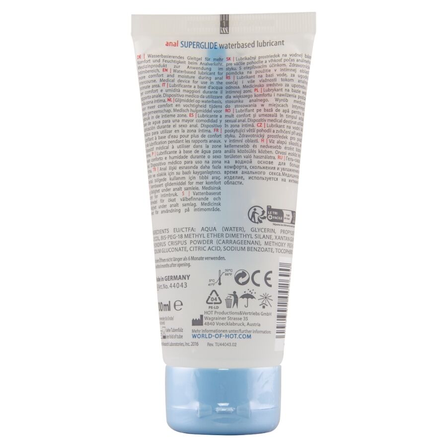 Hot Anal Superglide Liquid Pleasure Waterbased Lubricant 100 Ml - 2