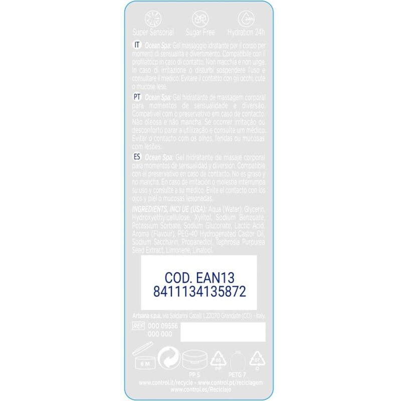 Control Lubes En 1 Massage Pleasure Mediterranean Sea 200 Ml - 2